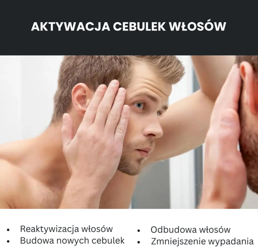 Szampon przeciw łysieniu zagęszczający, aktywujący cebulki włosów